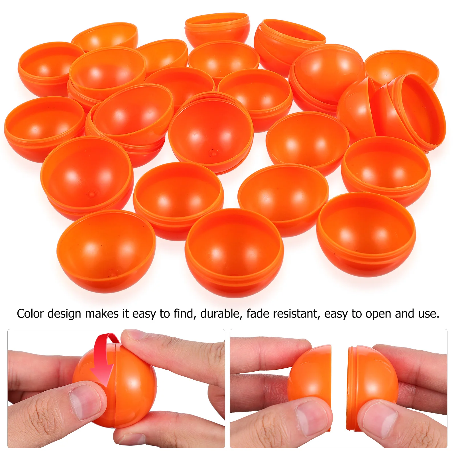 Lottery Balls Raffle Bingo Plastic Hollow Party Activity Openable Ball Props Supplies Orange plastic lottery balls