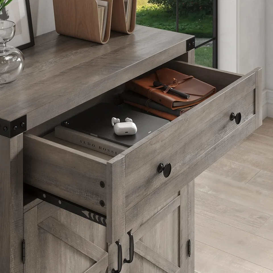 Modern Farmhouse Coffee Bar Storage Cabinet