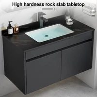 มัลติฟังก์ชั่นห้องน้ํา Vanity โมเดิร์นกระจกตู้แบบบูรณาการอ่างล้างหน้าห้องน้ําตู้อ่างล้างจานเซรามิคเฟอร์นิเจอร์ห้องน้ํา 4