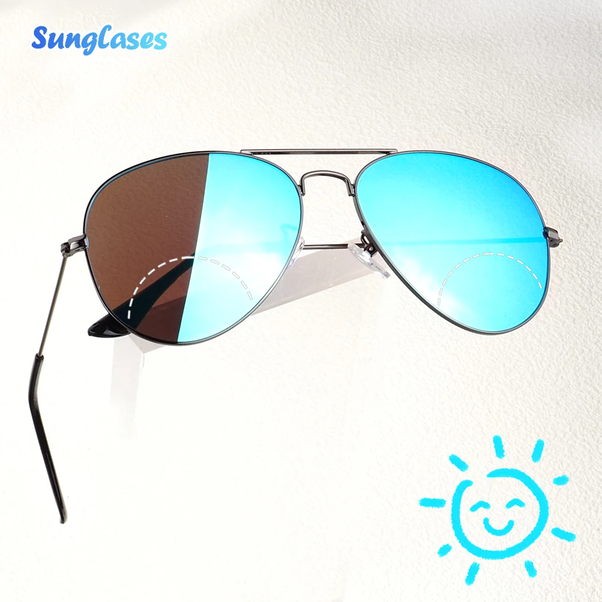 Retro Metal Frame Bifocal Reading Glasses - Clear Vision for All Distances, Unisex Design