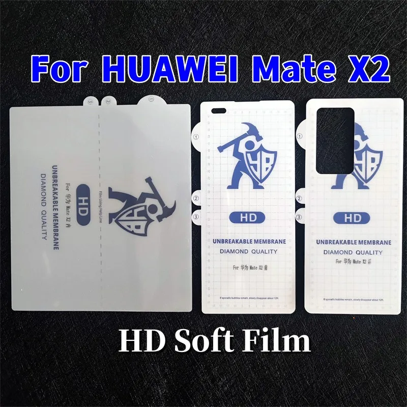 

Full Cover Film For Huawei Mate X2 Front Back HD Transparent Clear Soft Protective Membranes TPU Screen Protector Not Glass