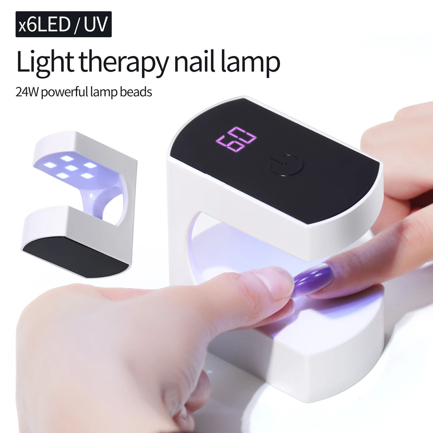 LULAA Portable Nail Uv Machine Gel Manicure UV Lamp LED Mini Nail Light Portable Fast Easy Nail Extension Manicure UV Lamp 2