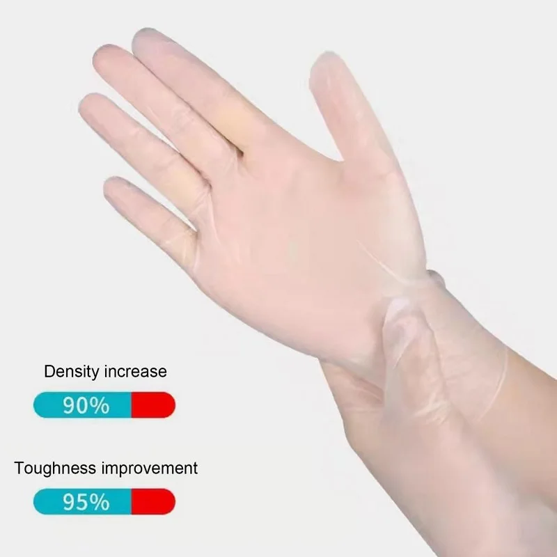 PVC TPE Nitrile Disposable Gloves Catering Baking Transparent Thickened Kitchen Special Protection Tear Resistant Oil Resistant
