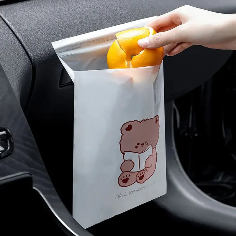 Disposable Trash Bags 30 Pcs 1 Pack Car Bin Cleaning Bags Home Kitchen Office Cartoon Pattern