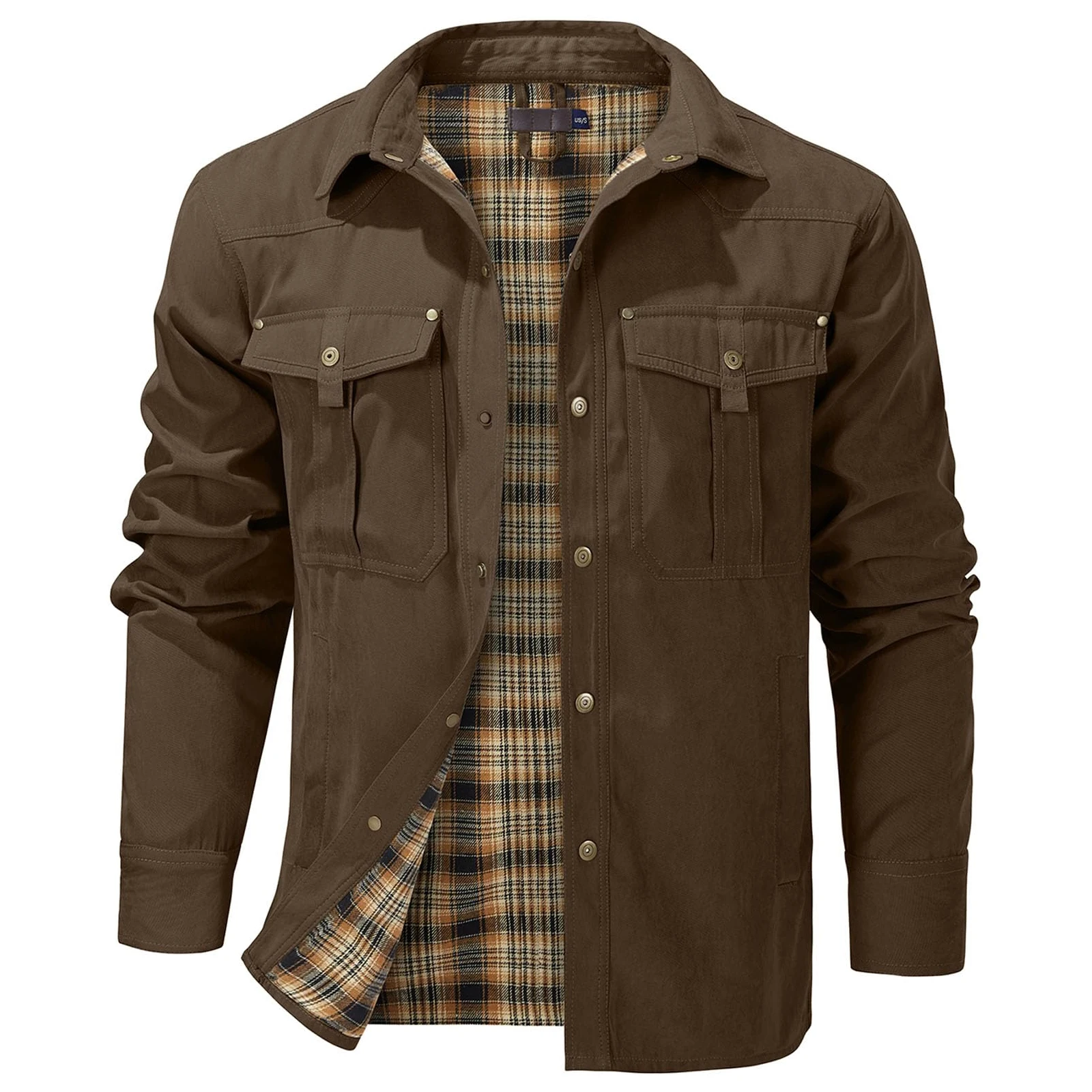 Mensplaidshirtjacketlapelcollarcasualouterwearstylishvintagelightweightbreathablefashionversatilelayeringpiece-AliExpress200000343
