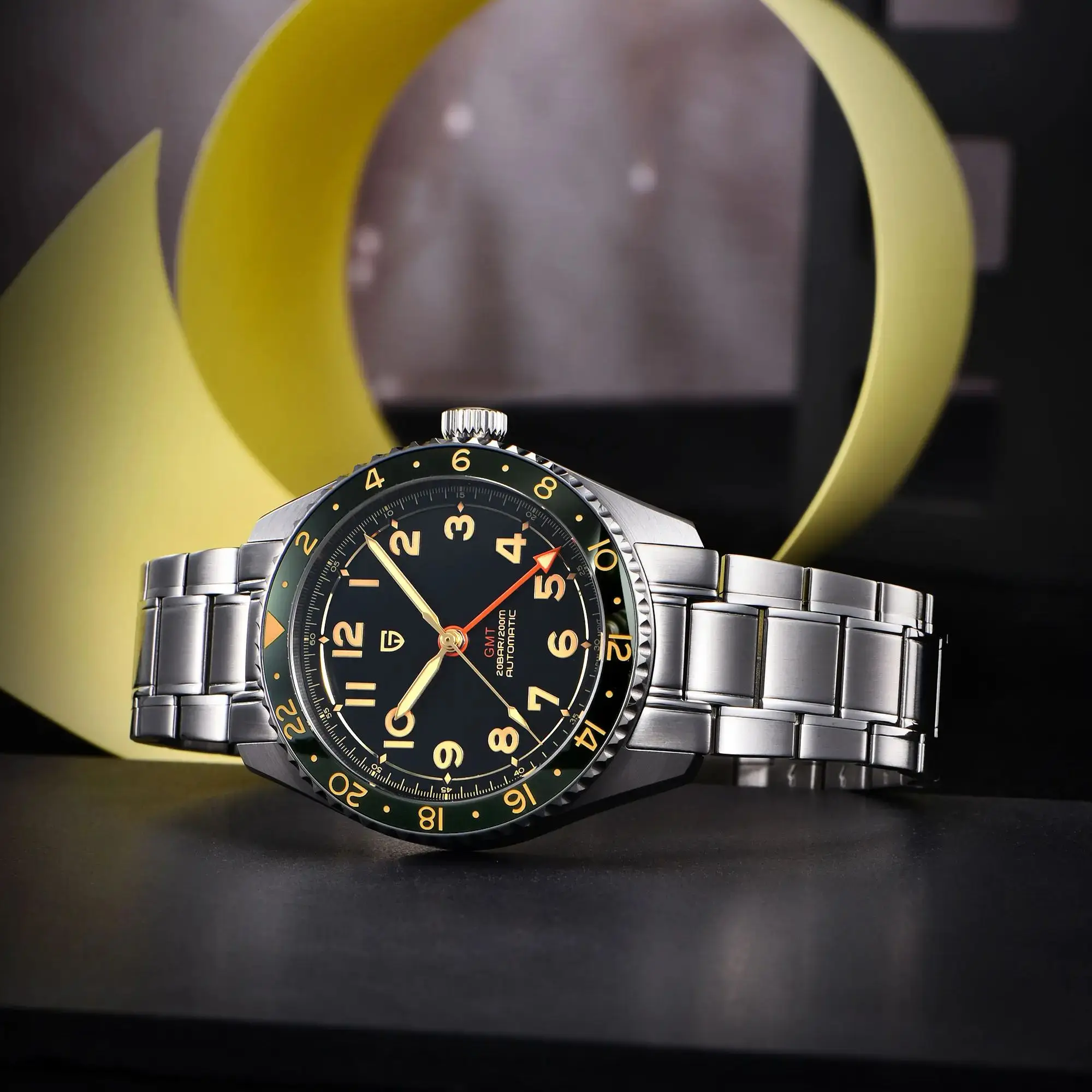 Pagani Design 2024 New NH34A Diver Men's GMT Automatic Mechanical Watch Luxury Sapphire Stainless Steel Waterproof 20Bar Luminou