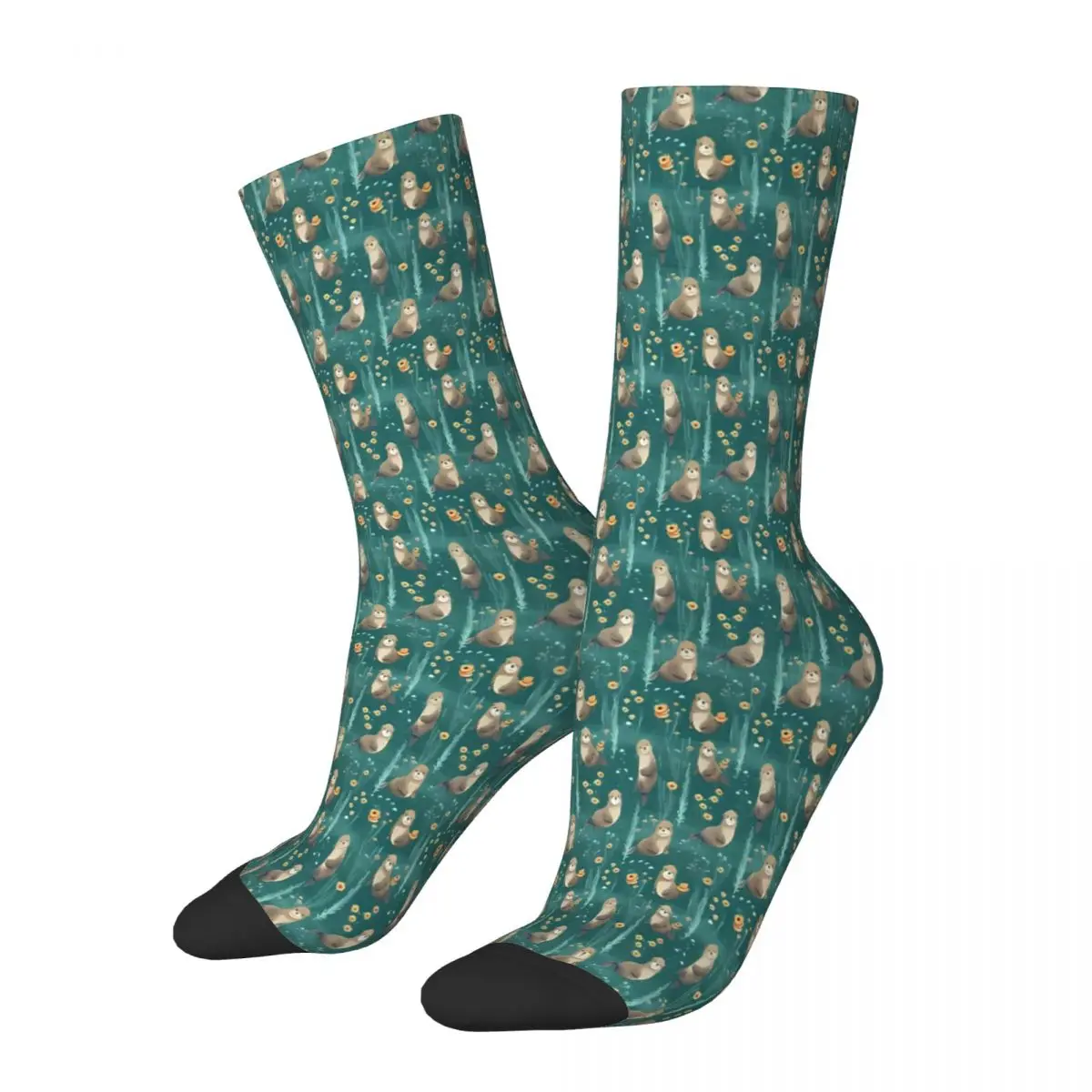 

Chibi Flower Sea Otter Otters Socks Male Mens Women Autumn Stockings Polyester
