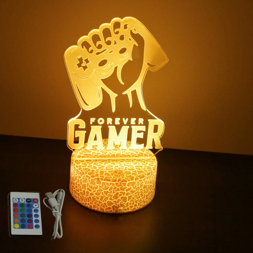 Neon Gamer 3D LED Night Light