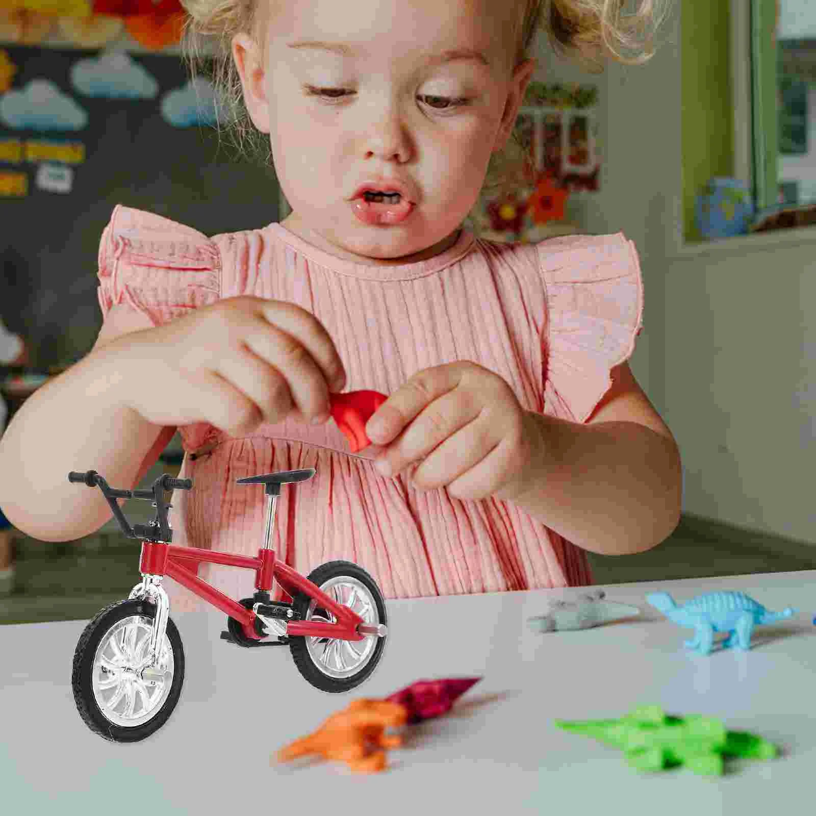 

House Miniature Food Toy Scene Accessories Simulation Photo Props Tiny Artificial Bike Model Play