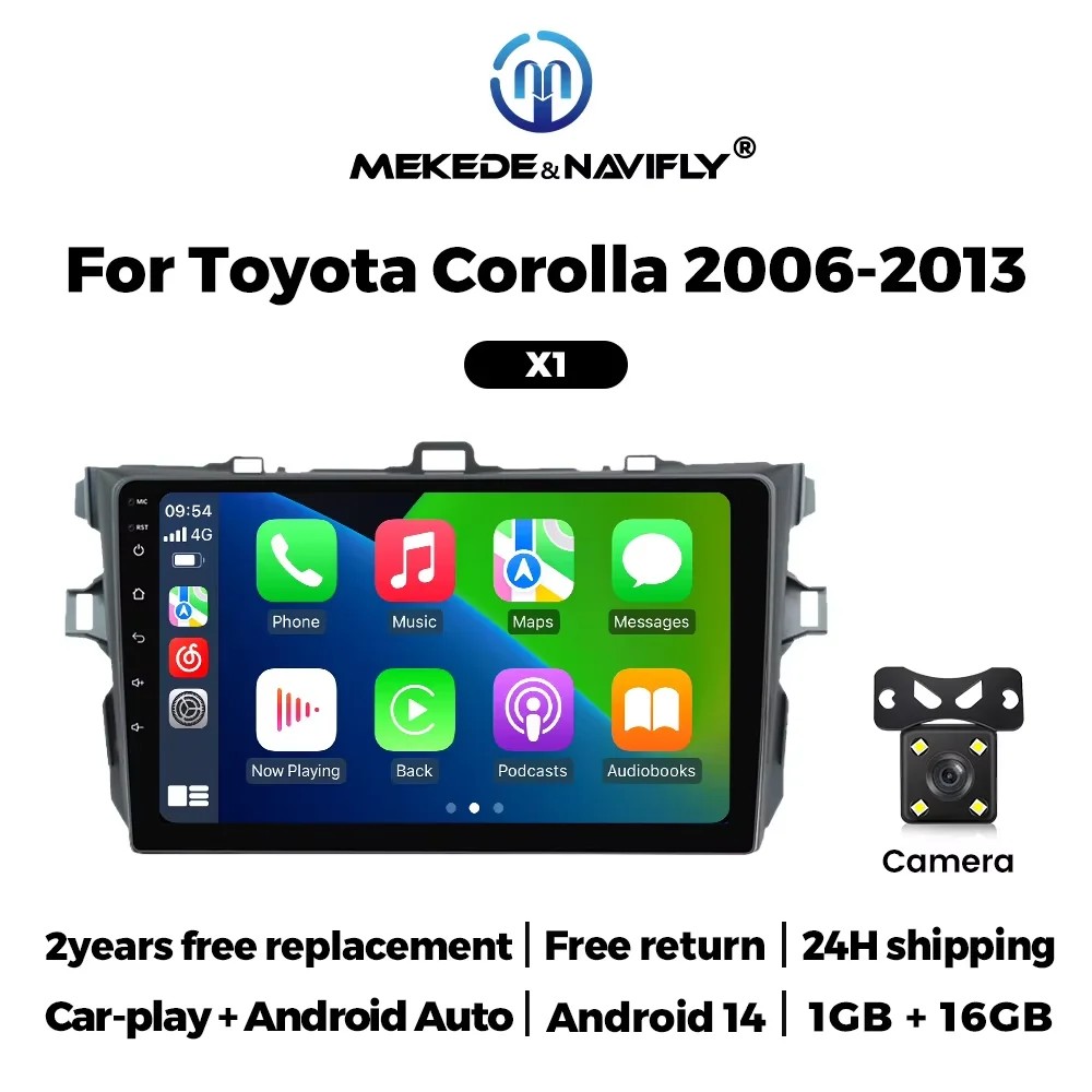 شاشة اندرويد مع كاميرا خلفية لسيارات تويوتا كورولا...