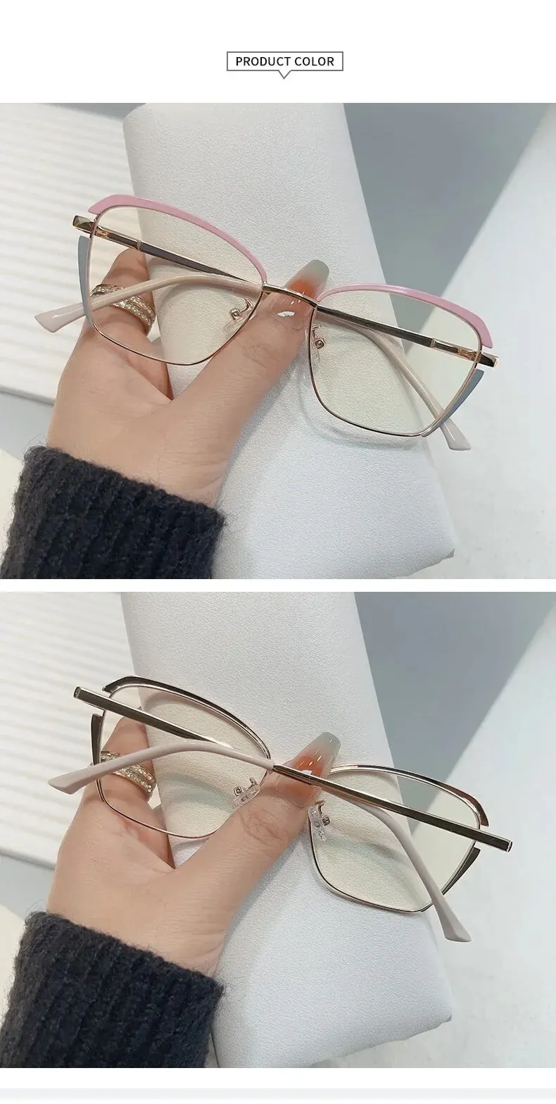Metall mode Anti-Blau-Brille Rahmen einfach bemalte Retro-Männer-und Frauen brille – Detail 6