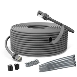 75FT/23M Waterproof Outdoor Ethernet Cable with Retainer, Gray - 15M  49.2FT (Dark Grey)