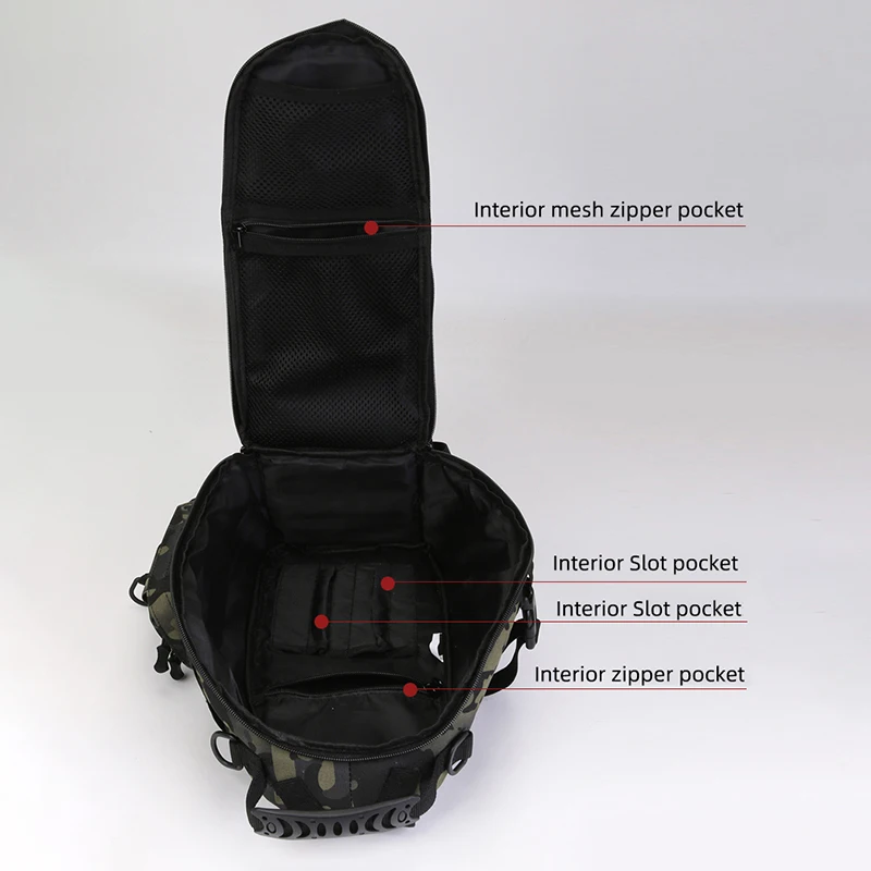 Fishing Chest Bag Men's Mutifunction Travel Handbag Large Capacity Camera Storage Bags Outdoor Casual Camping Shoulder Backpack