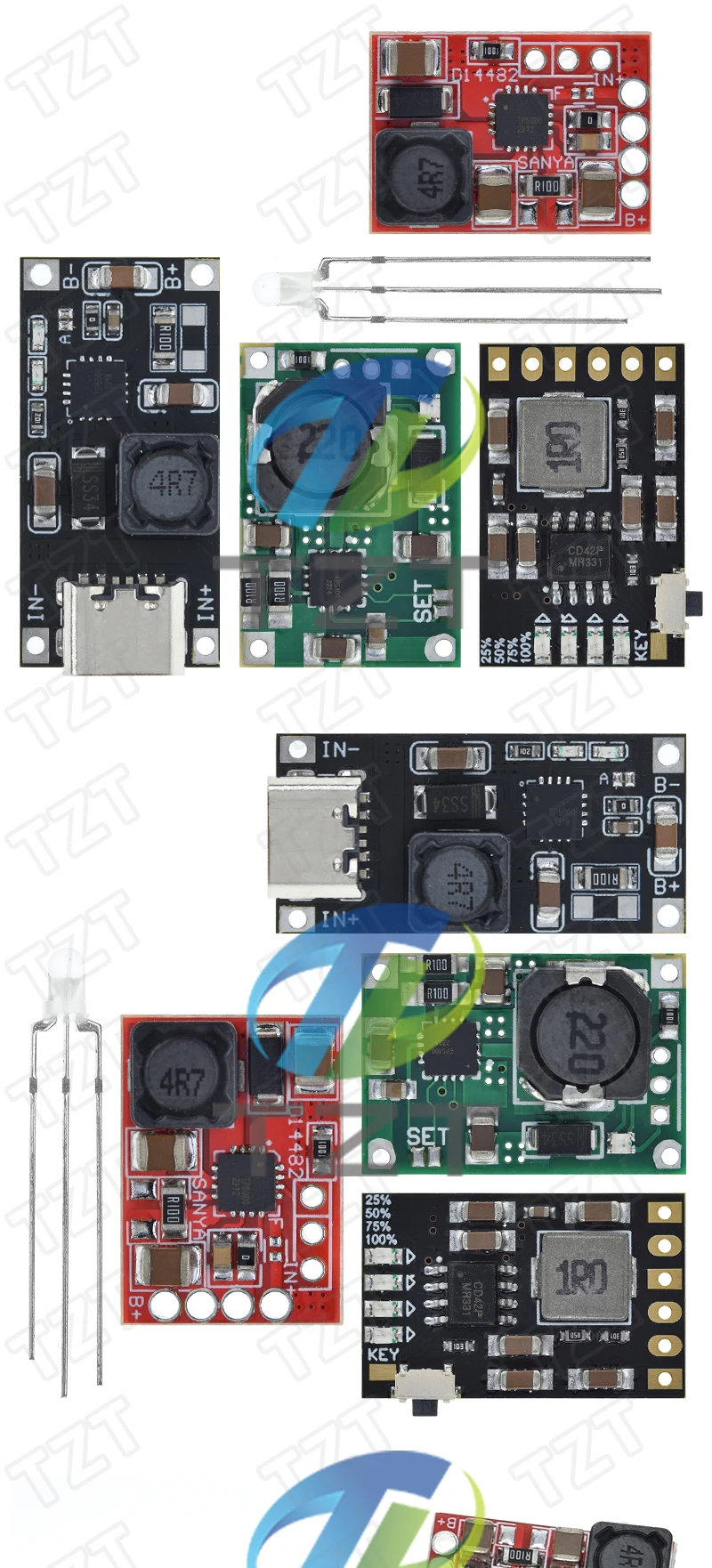 TP5100 Lademanagement-Stromversorgungsmodulplatine TP5000 1A 2A kompatibel mit 4,2 V 8,4 V Einzel- und Doppel-Lithiumbatterien – Detail 11
