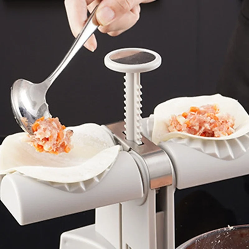 dumpling mold, lai Ren dumpling mold, double-headed chaos A tool that makes two layers at a time