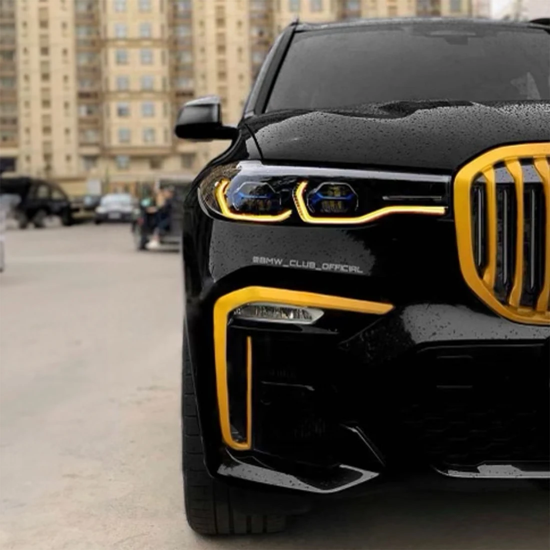 Angel Eyes 레이저 모듈 세트, BMW X7 G07 M50i M60i X7M CSL용 노란색 레몬 DRL 다색 주간 주행등 63119477986