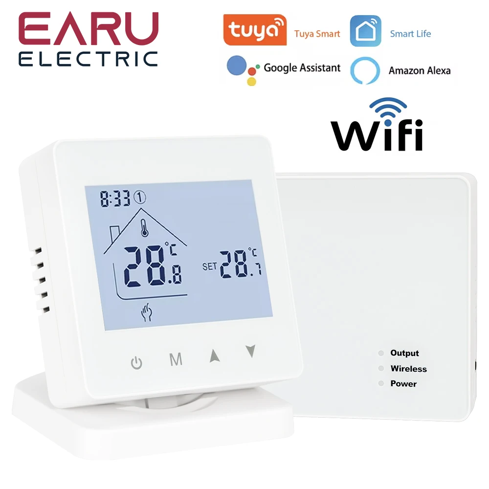 Smart RF Wireless Room Thermostat For Gas Boiler Heating Touch