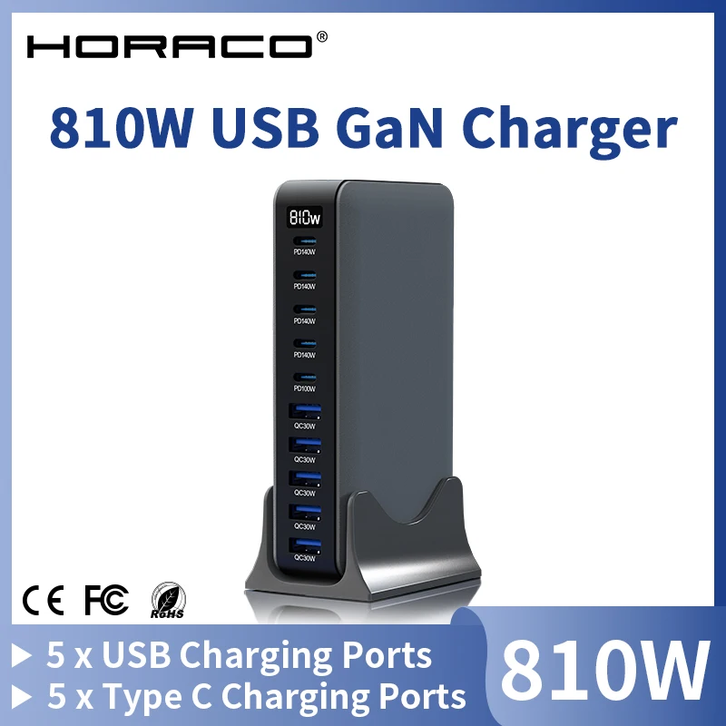 ชาร์จเร็ว 10 พอร์ต USB-C PD3.1 ชาร์จได้ทุกอุปกรณ์
