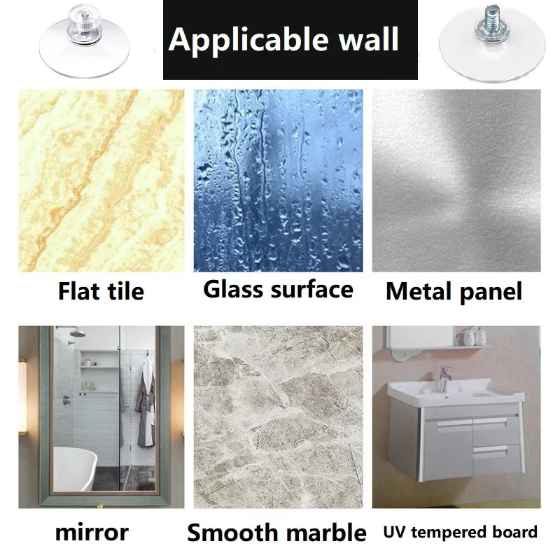 10PCS Zuignap Haken met Schroef Moer 60mm Verdikking PVC Sucker Vacuüm Zuignap voor Glazen raam Badkamer zuignappen  15