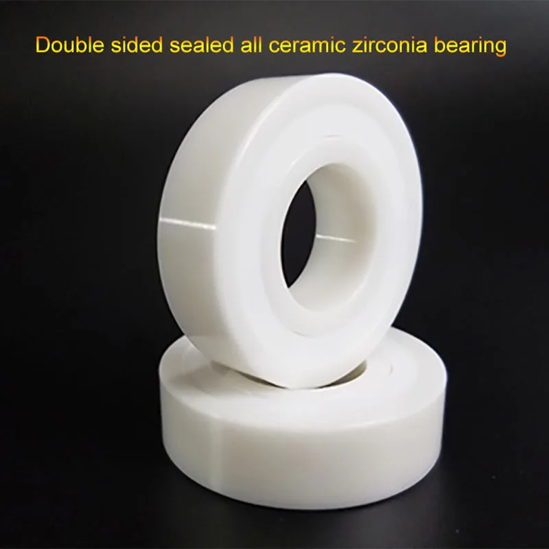 Full ZrO2 Ceramic Double-sided Sealed Bearing 6000 6001 6002 6003 6004 6005 6006 6008-2RS High Quality Zirconia Ball Bearing