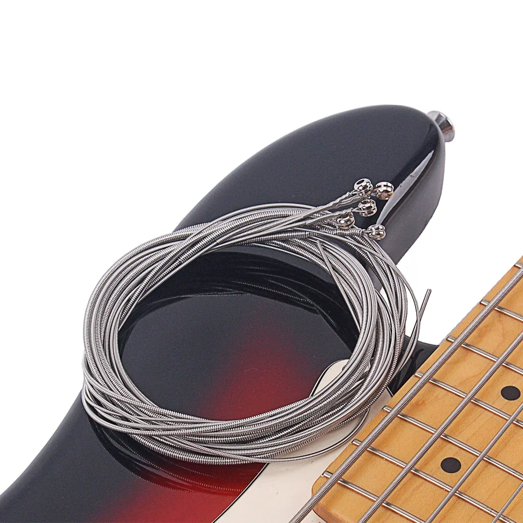 Stainless Steel Bass Strings 5 Pcs Bass Guitar Parts Accessories Guitar String Silver Plated Gauge Music Accessories