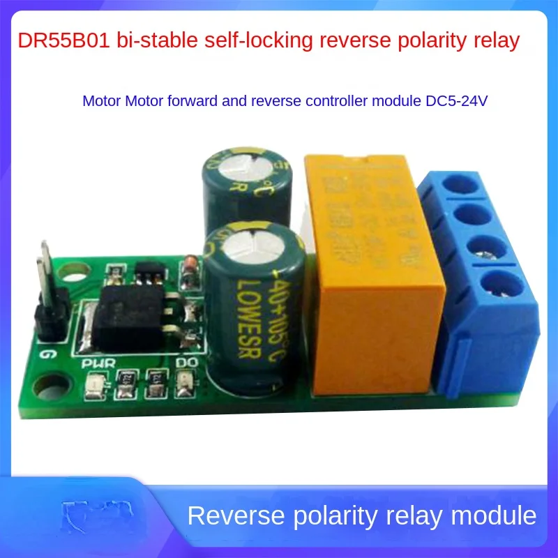 Fafeicy DR55B01 Modulo Controller CW/CCW 5V, Scheda Relè Autobloccante Per Inversione Polarità Motore DC, Controllo Avanti/indietro Con Trigger A Impulsi