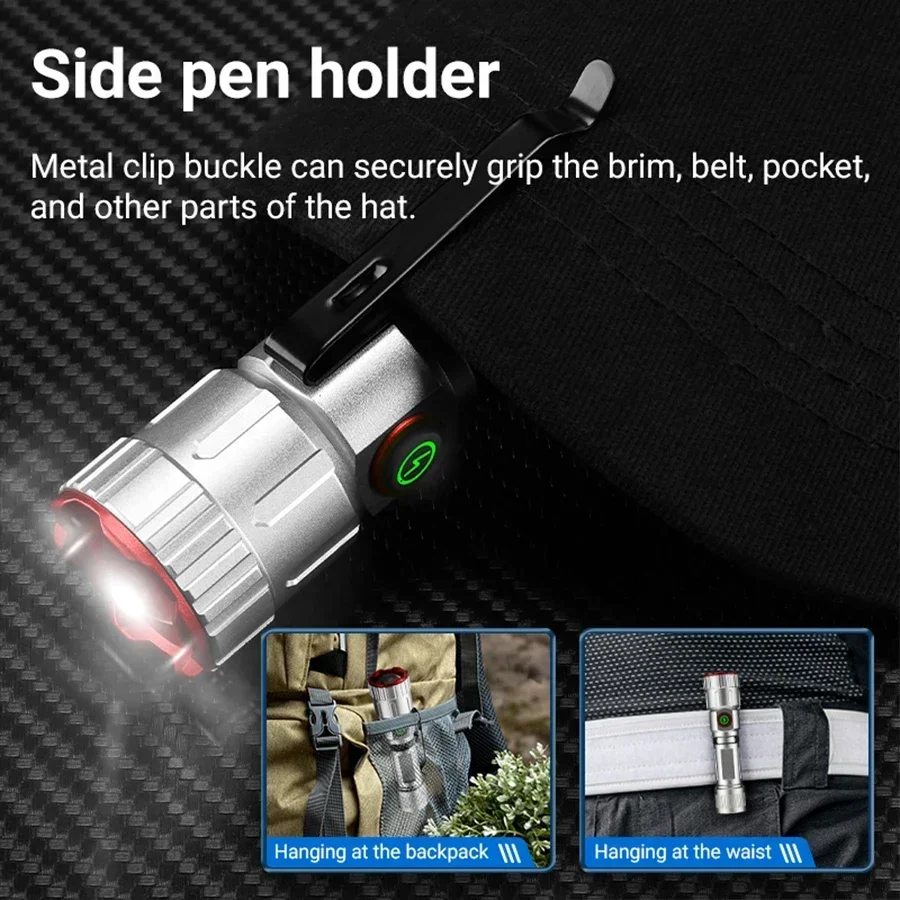 Description Picture 5 of itemMulti Functional Mini LED Flashlight Rechargeable Strong Emergency Lighting Spotlight Waterproof Outdoor Camping Torch