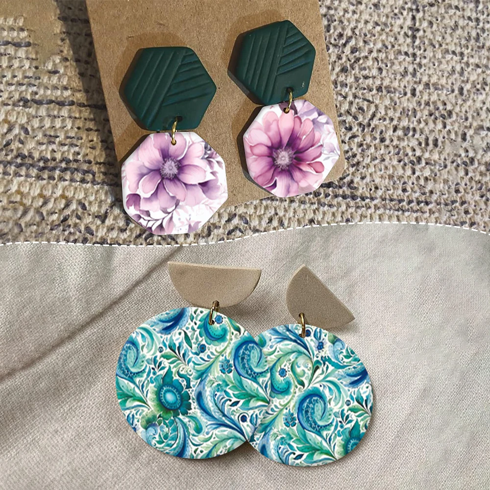 Polymer Clay Transfer Paper Disposable Stickers DIY Earring Gifts