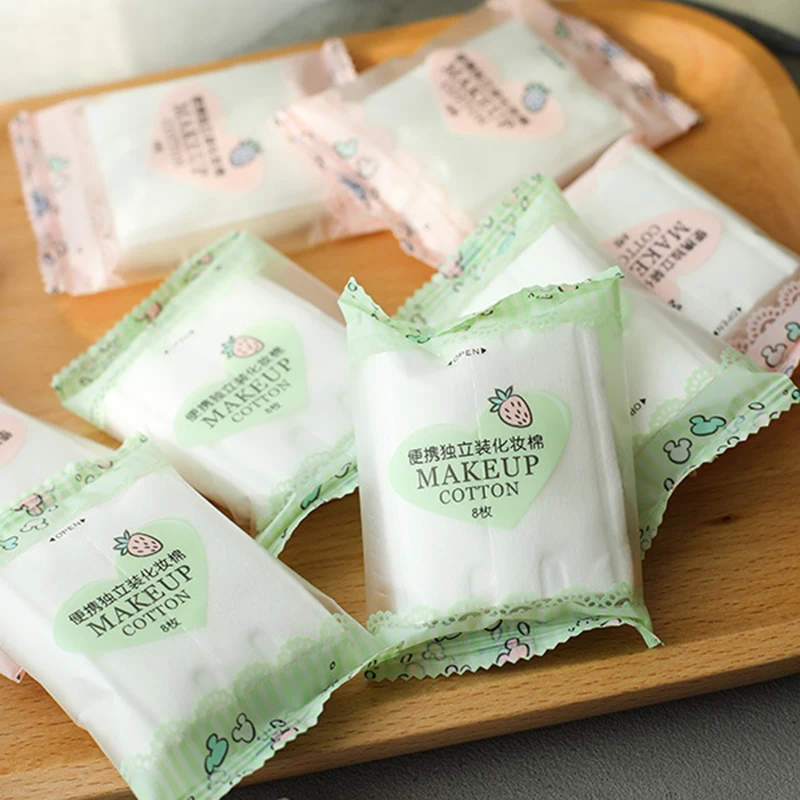 1/3/5 SET Individually Wrapped Cotton Pads A Must-have For Traveling And Tourism Portable, Convenient And Clean 64pcs In A Bag 3