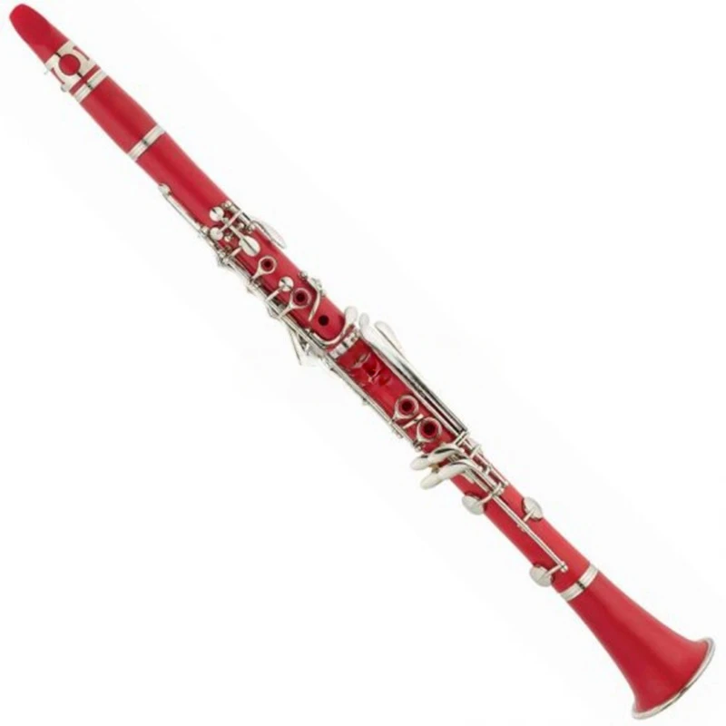 

2023 Hot Sale Useful ABS Plastic Material Red Colored Bb Clarinet with Case