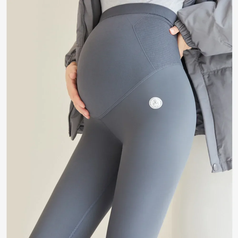 Maternity Leggings warm winter stretch velvet adjustable tights pants pregnant women clothing pregnancy photoshoot trousers