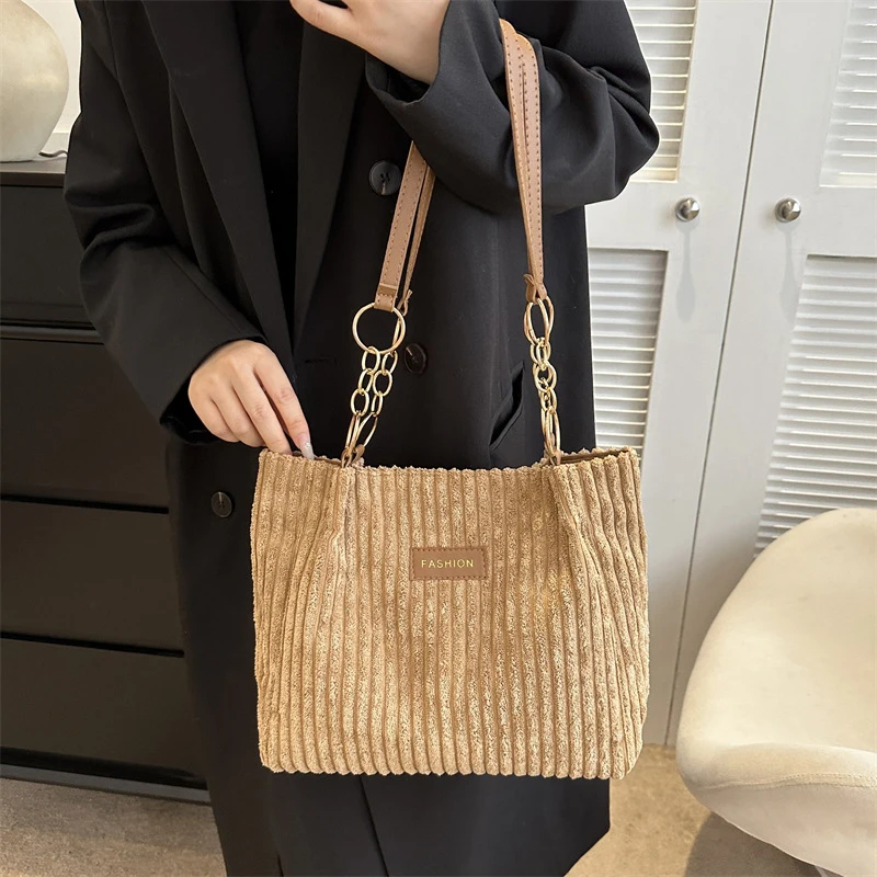 Retro Large Capacity Shoulder Bag Casual Simple Portable