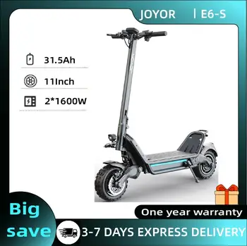 Monopattino Elettrico per Adulti JOYOR E6S, Motore 3200W, Batteria 60V31.5AH, Pieghevole, Pneumatici da 10 Pollici, E-Scooter per Tutti i Terreni