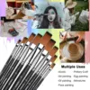 9pcs Flat Acrylic Paint Brushes, Synthetic Japanese Artist Bright Paint Brushes, For Acrylic Painting, Oil, Watercolor, Gouache 6