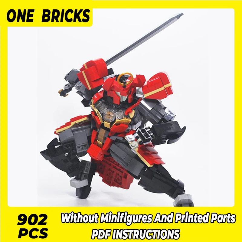 

Moc Building Blocks Mechanical Model Bushido Mecha Technical Bricks DIY Assembly Construction Toys For Childr Holiday Gifts