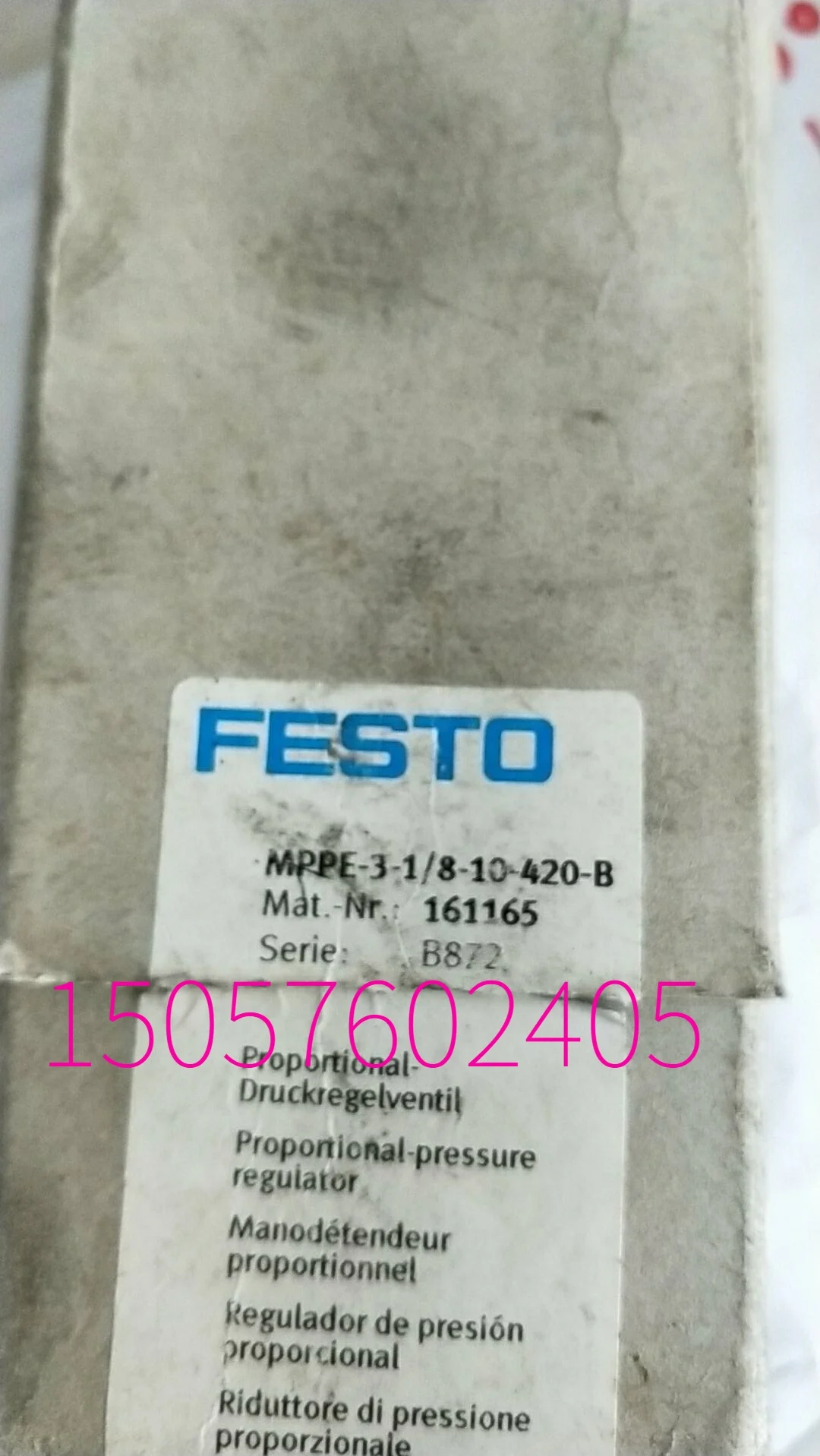 

FESTO Proportional Valve MPPE-3-1/8-10-420-B 161165 Stock