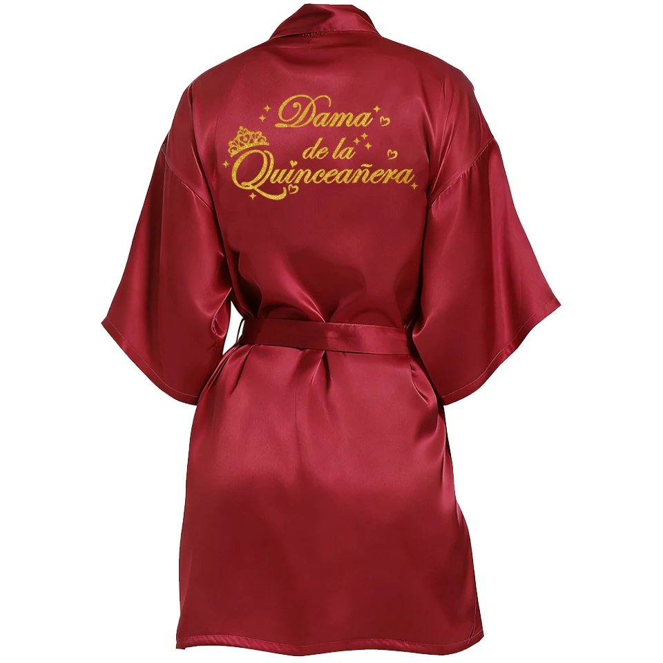 Mis Quince Años Quinceañera Robe Birthday Party Bathrobe Elegant Girls Celebration Gown for 15th Anniversary Ceremony 2