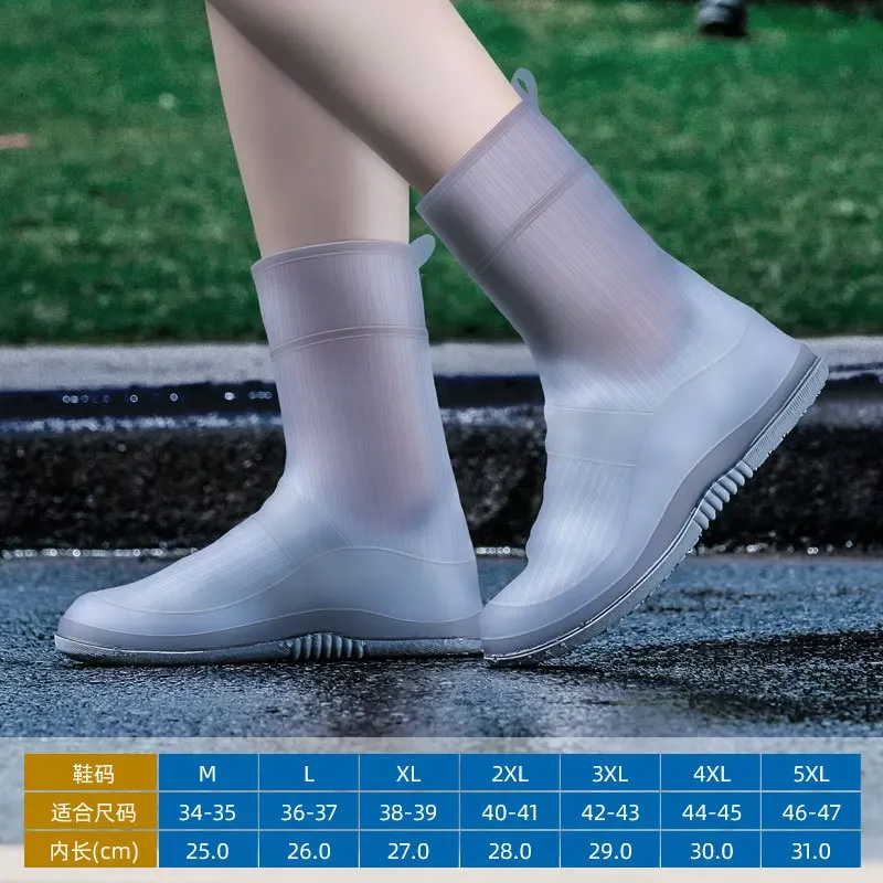 thumbnail image 1 of Funda de silicona para botas de agua, para adultos, hombres y mujeres, antideslizante, gruesa, resistente al desgaste, impermeable, para niños, 1 of 5