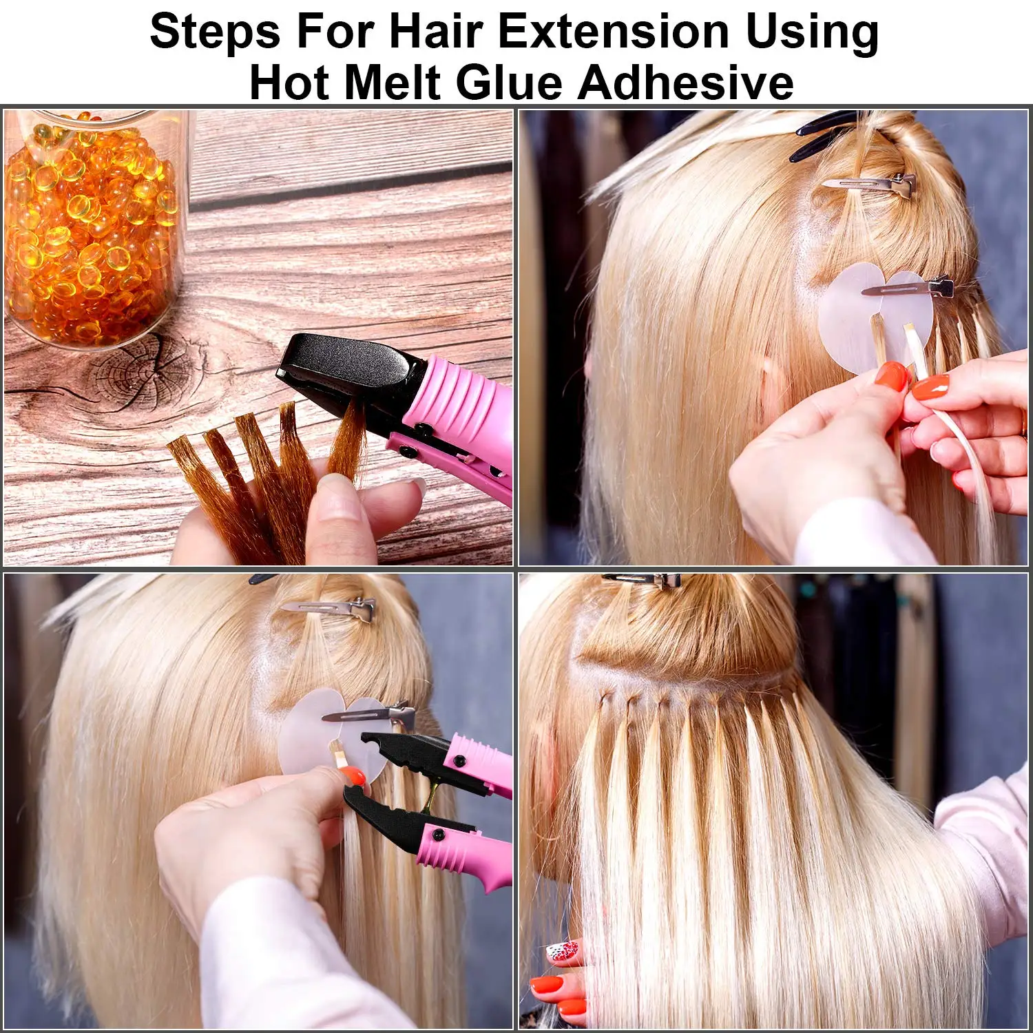Pro Variable Constant Heat hair extension iron Keratin Bonding Tools Quality fusion Heat connector machine hair extension kit hair extension tool