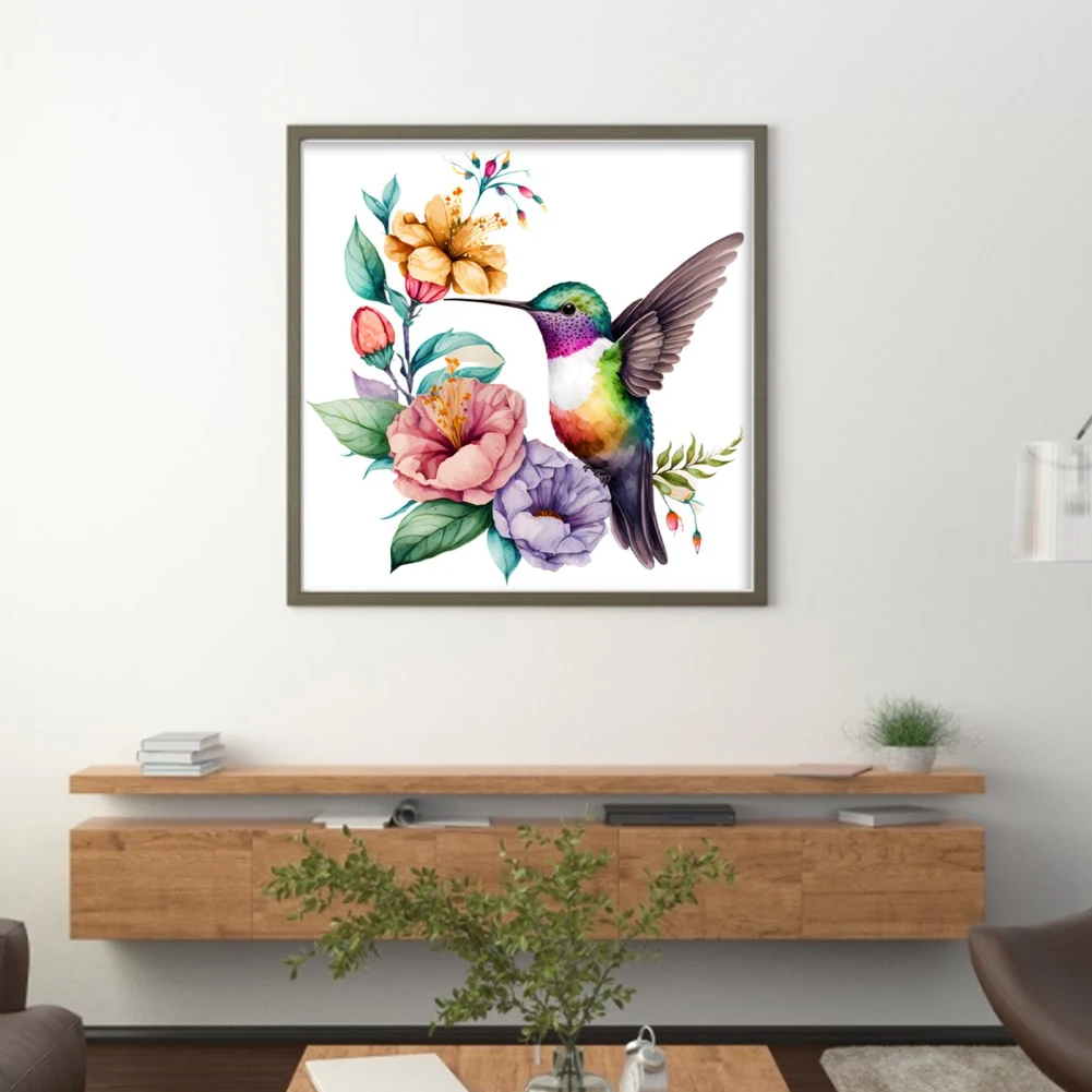 Cross Stitch Kit 20*20cm 18CT Flower Birds Series Cross Stitch Print Canvas Kit Full Embroidery Eco-cotton Thread Home Decor Painting Embroidery