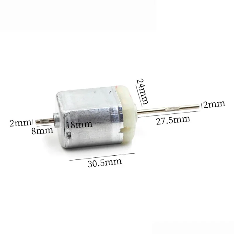 자동차 도어록 및 백미러 수리용 미니 플랫 전기 모터, 이중 널링 샤프트, 24mm, 280 DC, 12V, 7800RPM, FC-280SC