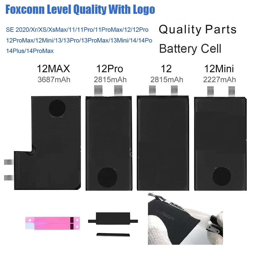 

Original Battery Cell No Without Flex Pop Up For Apple iphone X XR XS 11 12 Pro Max Spot Welding Qianli Icopy Plus JC V1S Pro