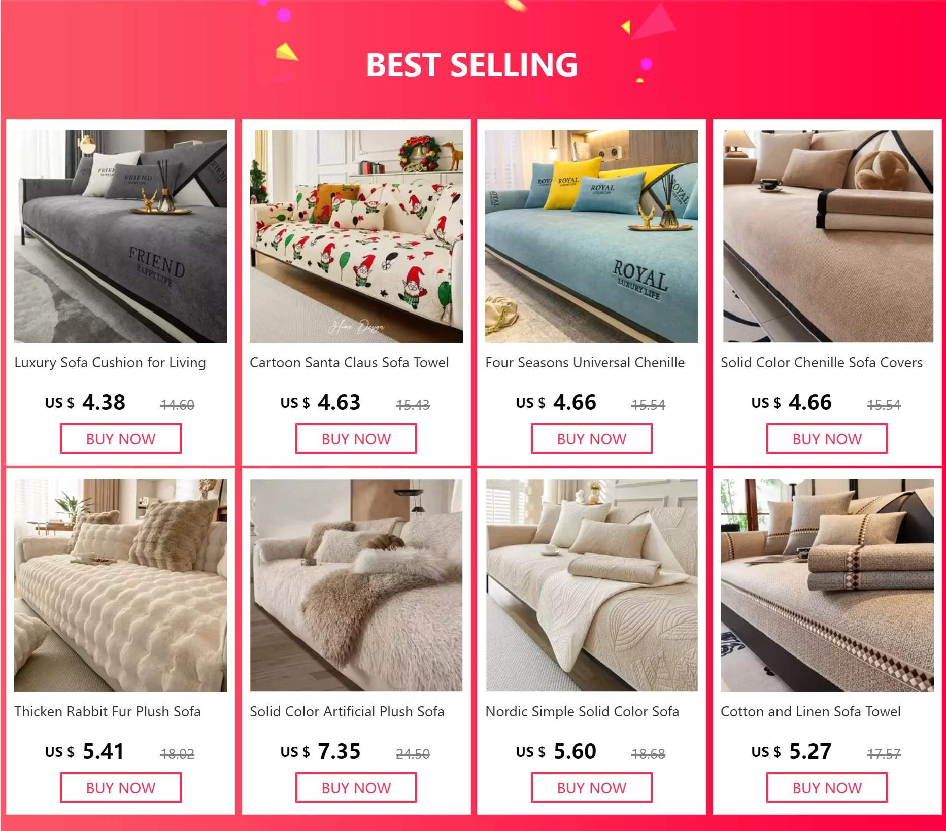 Description Picture 2 of itemLuxury Sofa Cushion for Living Room Chenille Non-slip Sofas Towel Couch Cover Corner Sofa Towes Seat Pad Home Protection Covers