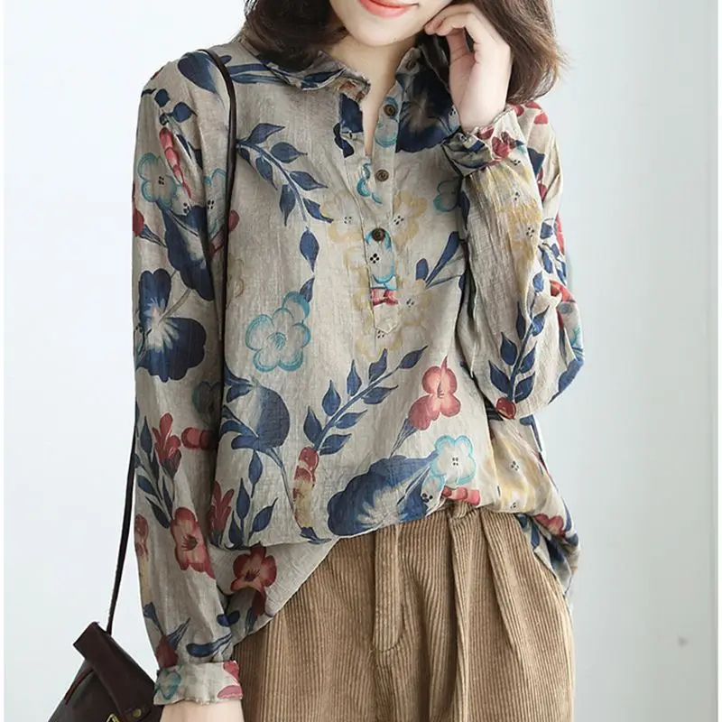 

Thin Spring Elegant Fashion Classic All-match Vintage Pullovers for Women 2023 New Comfortable Loose Korean Top Chic T-Shirt