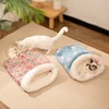 Winter Warm Pet Sleeping Bag Lamb Wool Warm Kitten Nest Drilling Hole Bedding Thickened Soft Comfortable Warm Nest Pet Cats 1