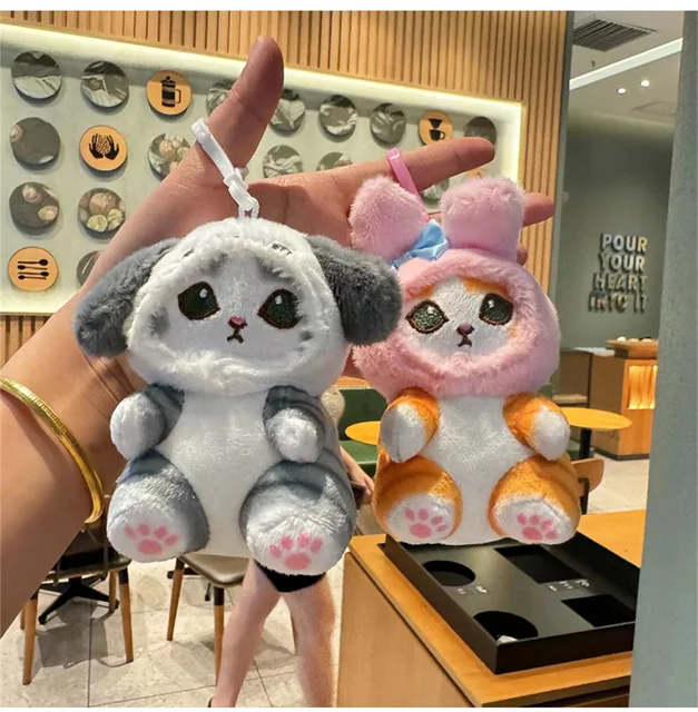 Cute Cartoon Cat Plush Keychain 3