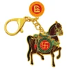 Feng Shui 3 Powers Windhorse Keychain Victory Wind Horse Success Amulet Key Chain 5