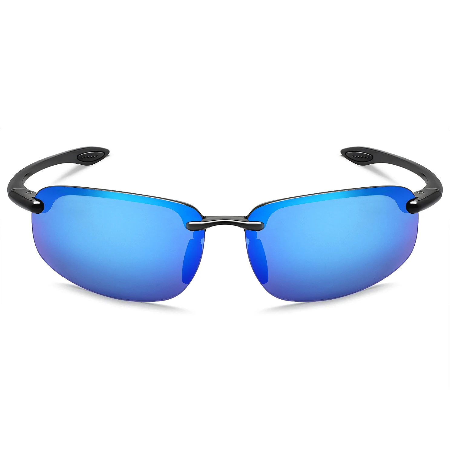 Maxjuli polarisierte Sonnenbrille für Männer Frauen tr90 Sport randloser Rahmen uv400 Schutz zum Laufen Angeln Baseball Fahren – Detail 18