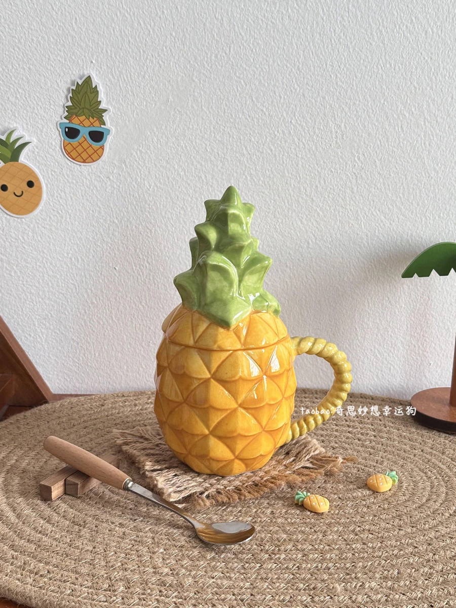 Description Picture 5 of itemLids Creative Coffee Cup Ceramic Latte Art Portable Espresso Coffee Cup Mug Bubble Tea Caneca Ceramica House Accessories