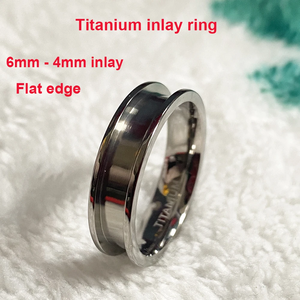 Elegant 6mm Titanium Wave Channel Inlay Blanks - Unique Handmade Jewelry